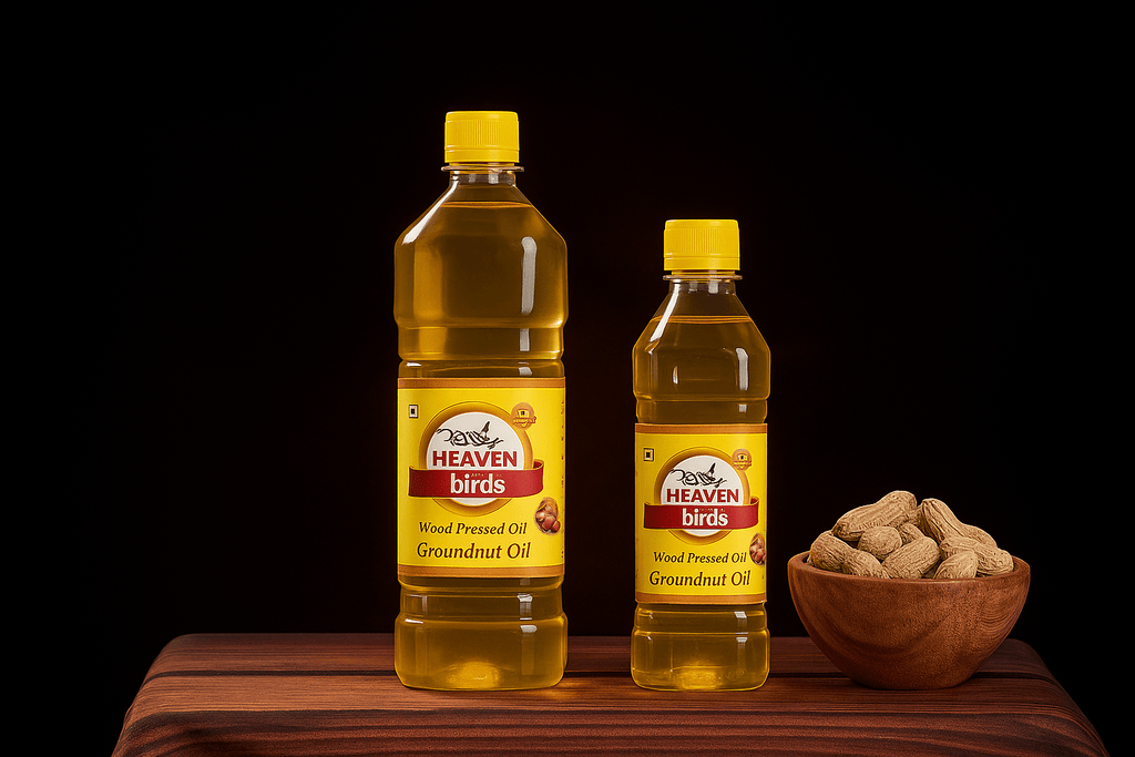 Heaven Birds Pure Cold Pressed Groundnut Oil 1000ml